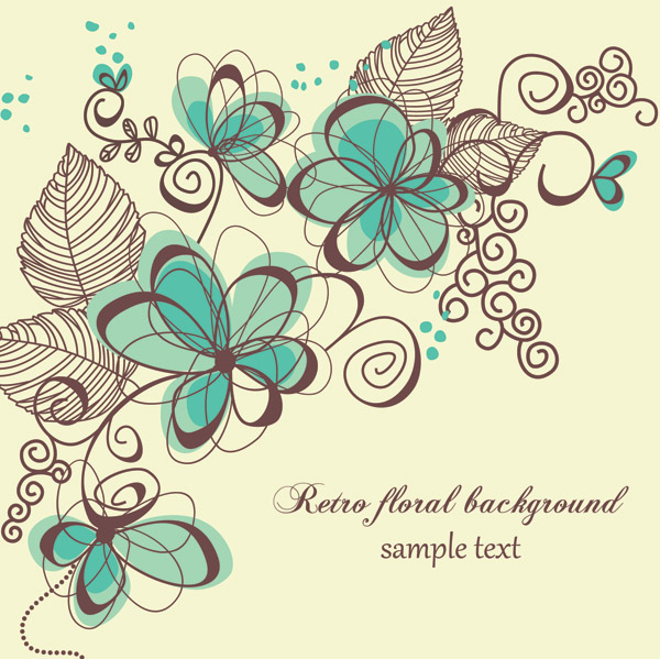 free vector The trend of handpainted pattern vector 3